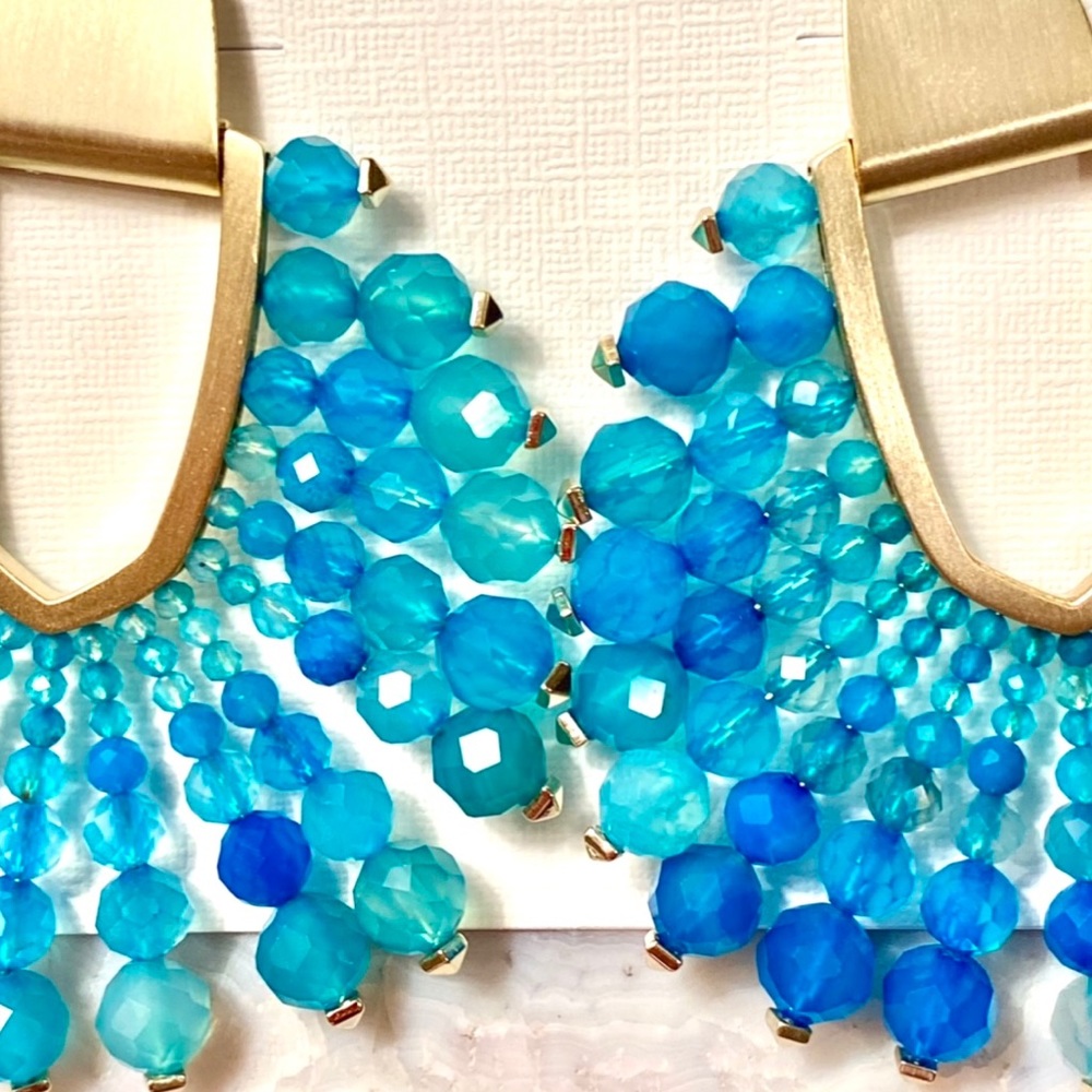 🌺🎉HP🎉🌺 NWT Kendra Scott Diane Beaded Gemstone Statement Earrings - Picture 11 of 16